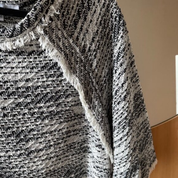 Pre-loved IRO Licia Black & Ivory Tweed Popover Sweater - Women's 40 - Picture 7 of 7